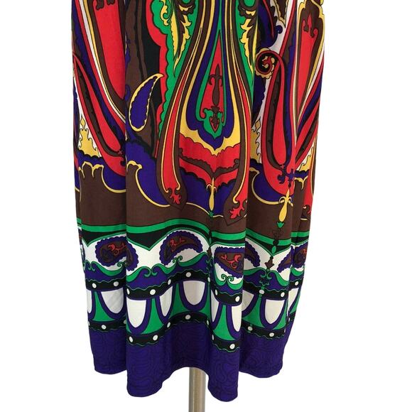 City Triangles Slinky Boho Dress Knee Length V-Neck Empire Waist Size Small - Picture 6 of 8